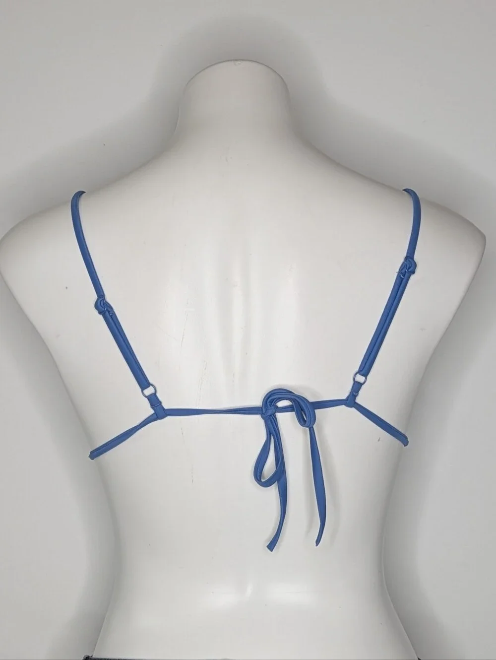 RVCA Blue Strappy Triangle Bikini Top S
